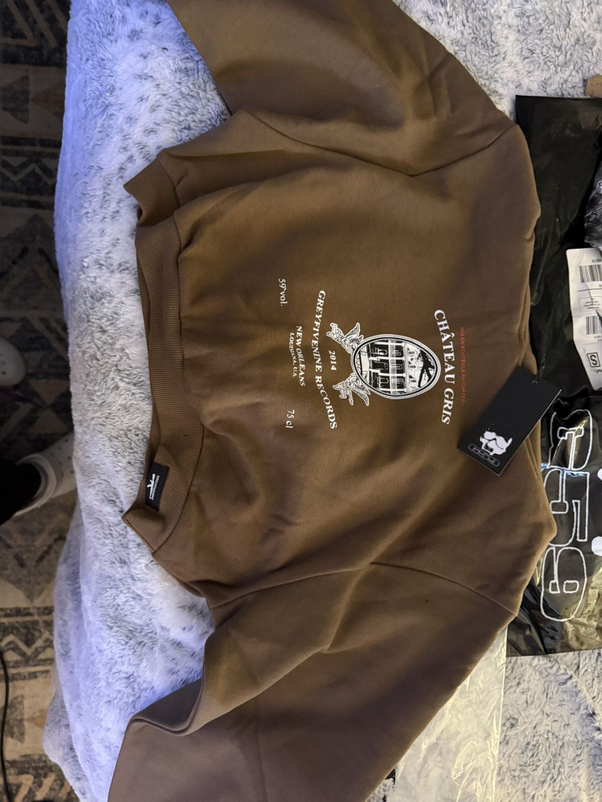 G59 Records G59 $uicideBoy$ Women’s Brown Cropped Hoodie “Chateau Gris” Size US M / EU 48-50 / 2 - 1 Thumbnail