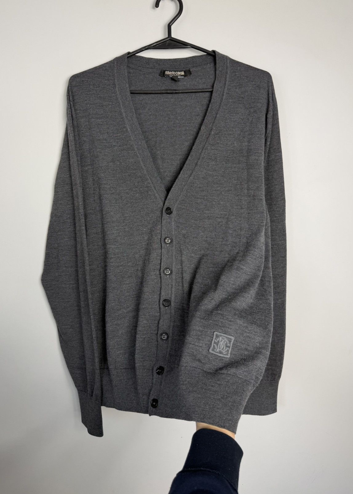 Roberto Cavalli Roberto Cavalli Cardigan Sweater Made in Italy Logo Buttons Size L / US 10 / IT 46 - 2 Thumbnail