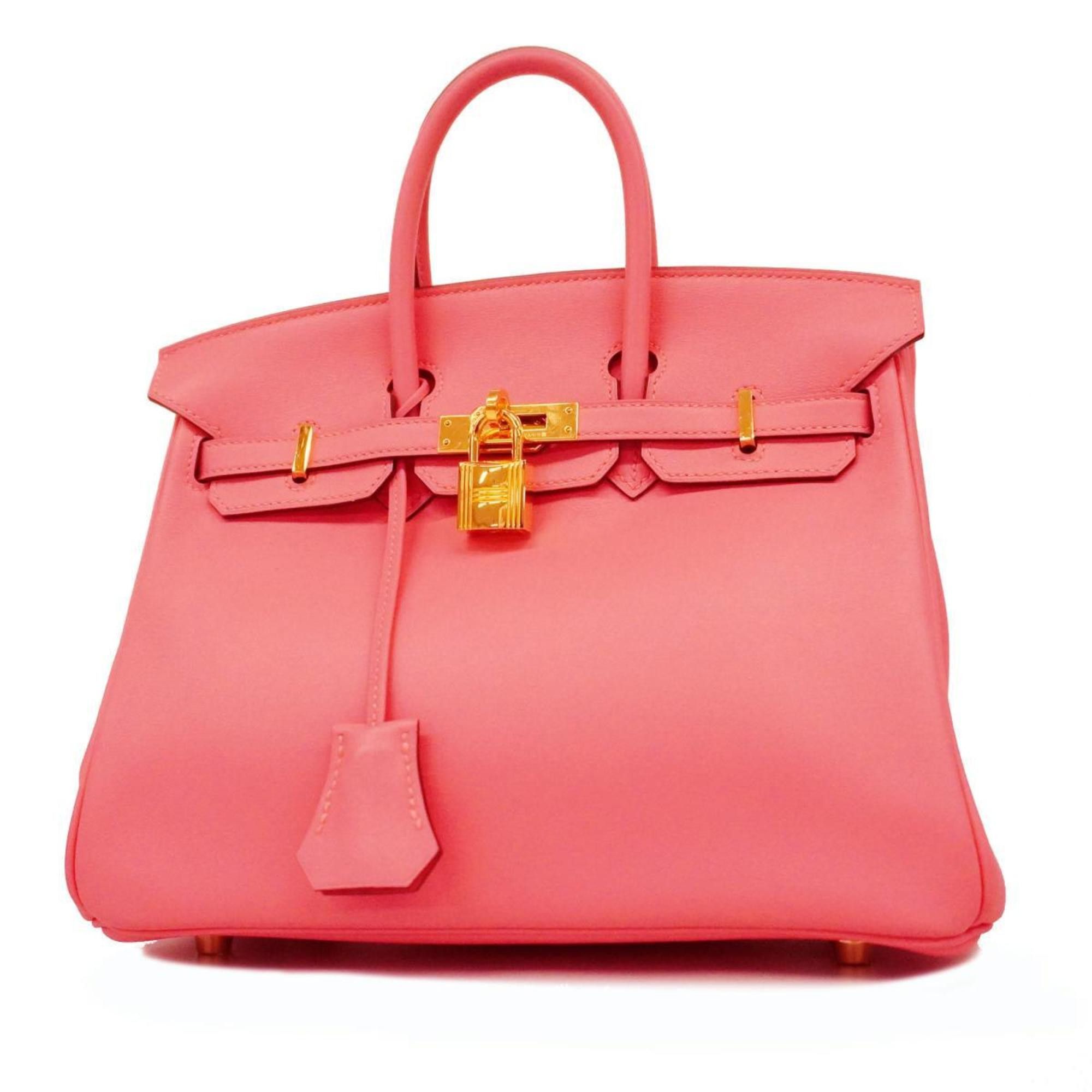 image of Hermes Handbag Birkin 25 A Stamp Swift Rose Azalea Ladies in Rose Azalee, Women's