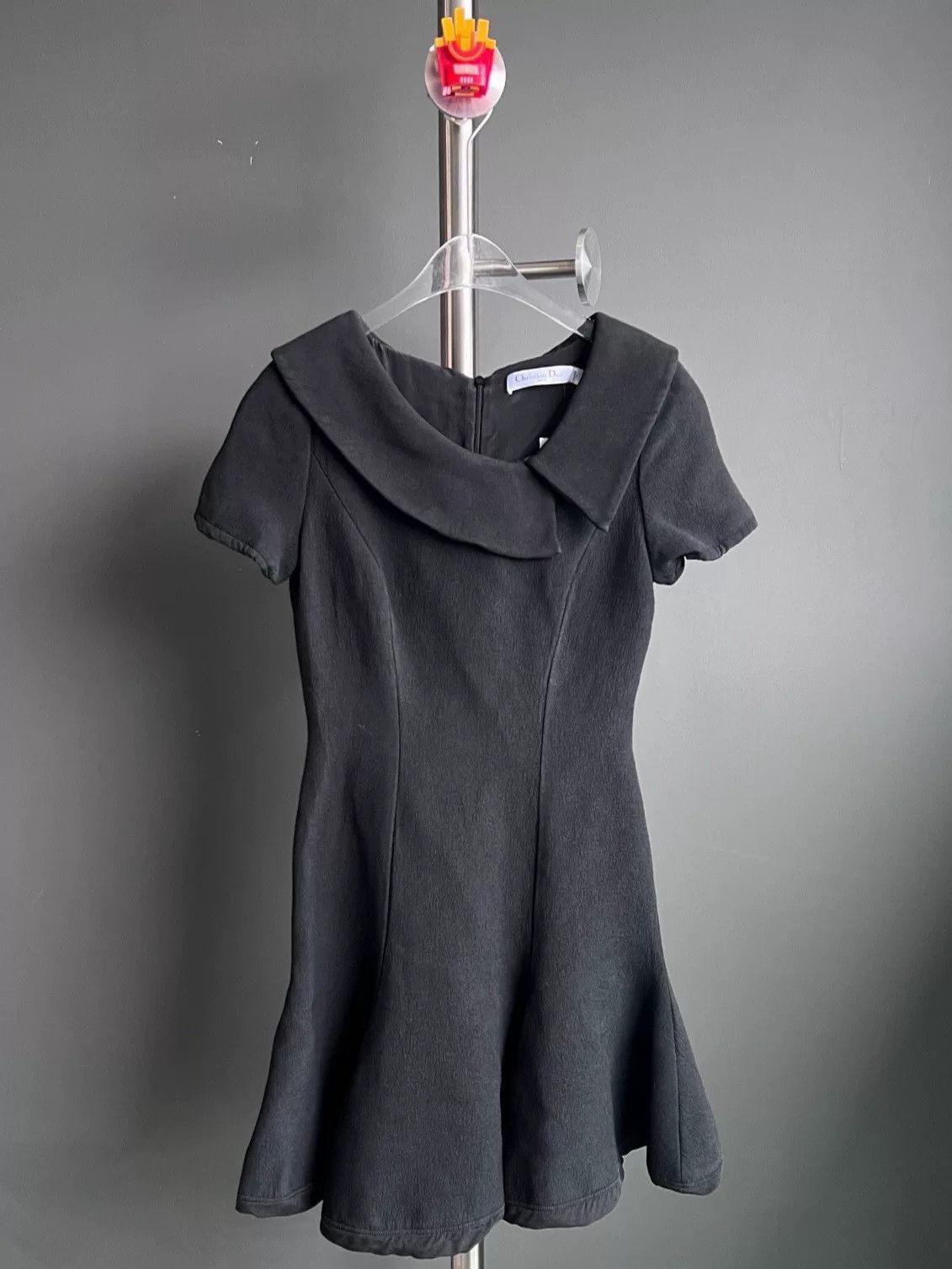 Dior elegant black Dior dress with collar Size S / US 4 / IT 40 - 1 Thumbnail
