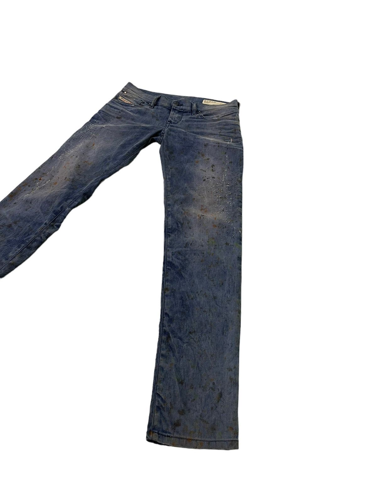 Diesel Skinny Jeans Diesel Gettleg Distress Paint Splash 6🟦2 Size US 29 - 3 Thumbnail