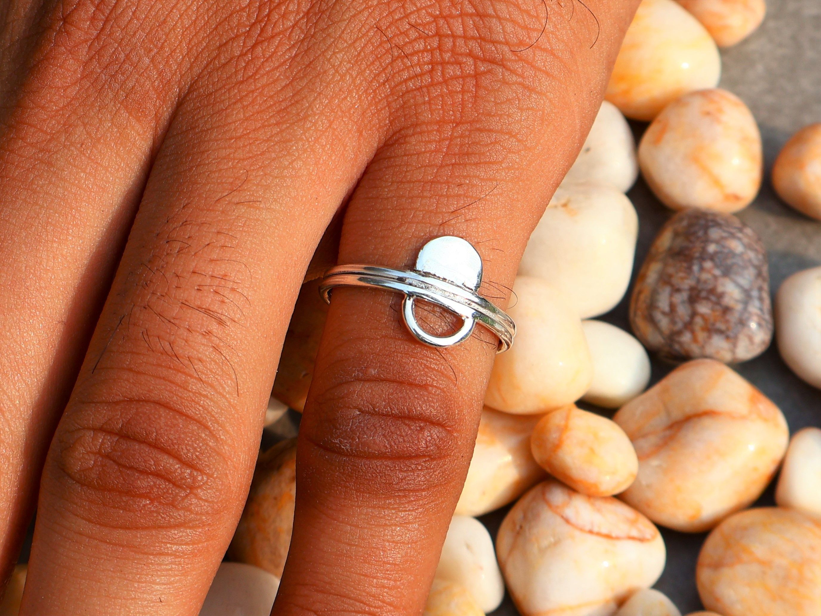 Handmade Silver Ring, 925 Sterling Silver Ring, Handmade Chunky Ring Size ONE SIZE - 1 Thumbnail
