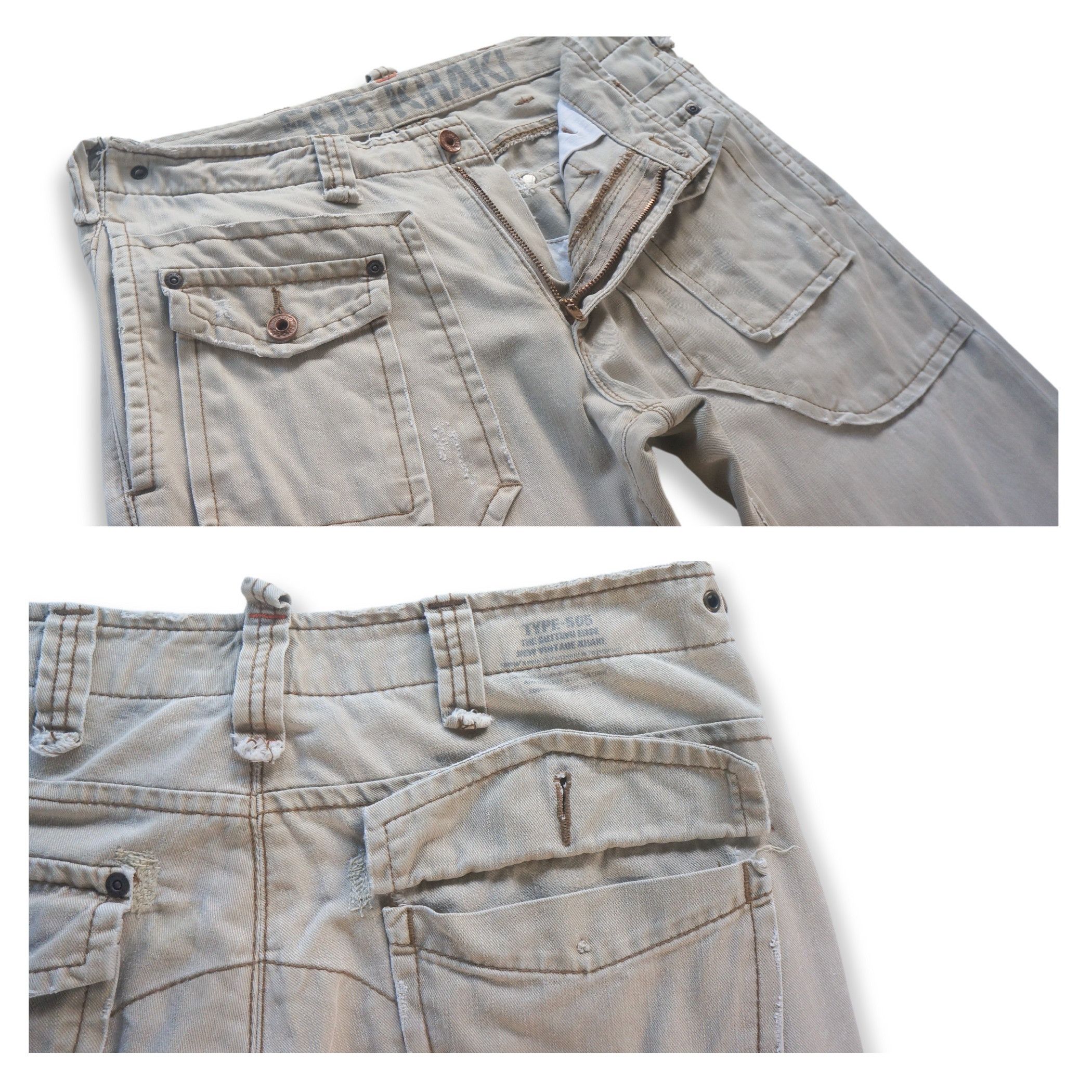 Edwin EDWIN 505 KHAKI Multi Pockets Vintage Style Pants Size US 30 / EU 46 - 4 Thumbnail