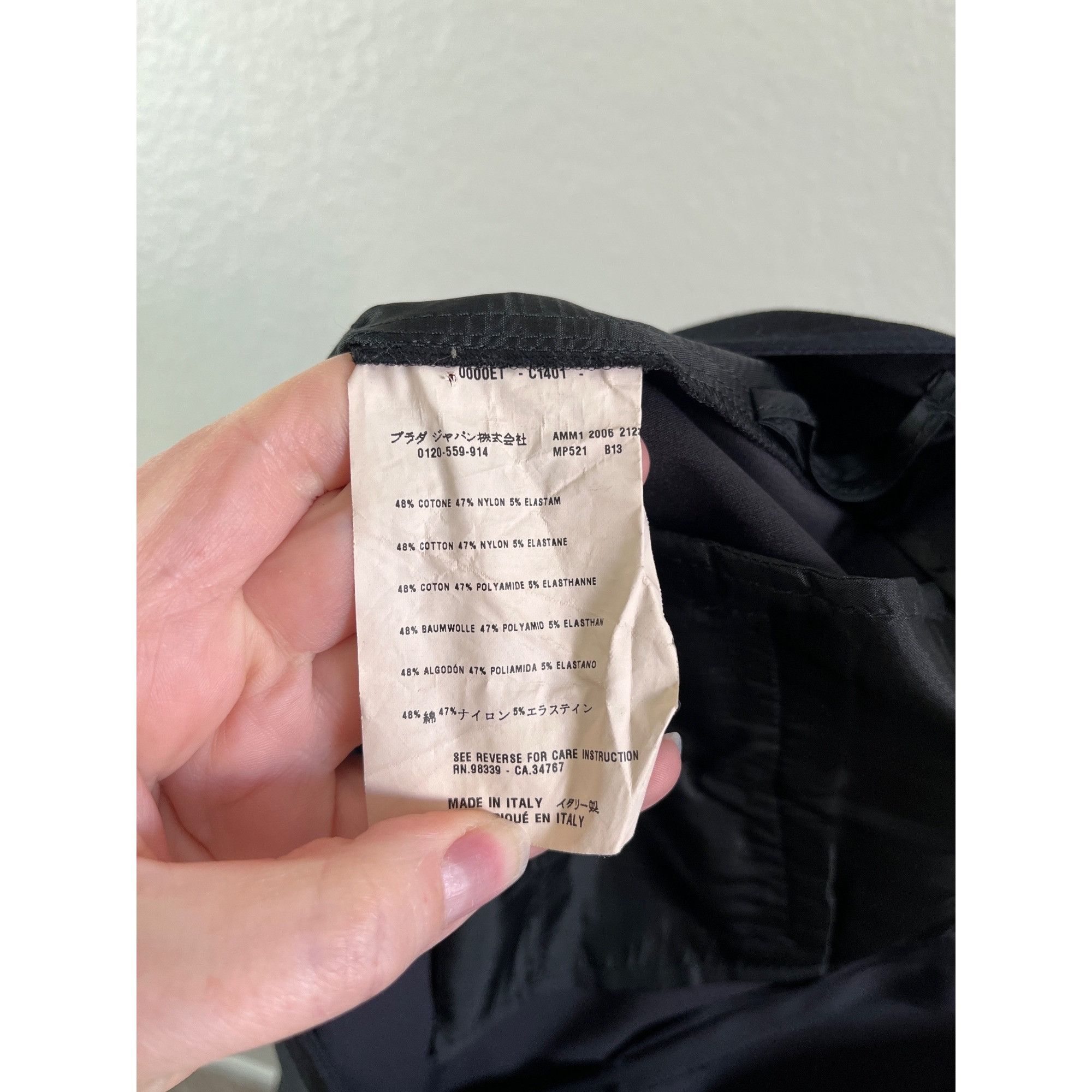 Miu Miu Miu Miu Black Slim Fit Cropped Dress Pants Size 38 Size 30" / US 8 / IT 44 - 10 Thumbnail