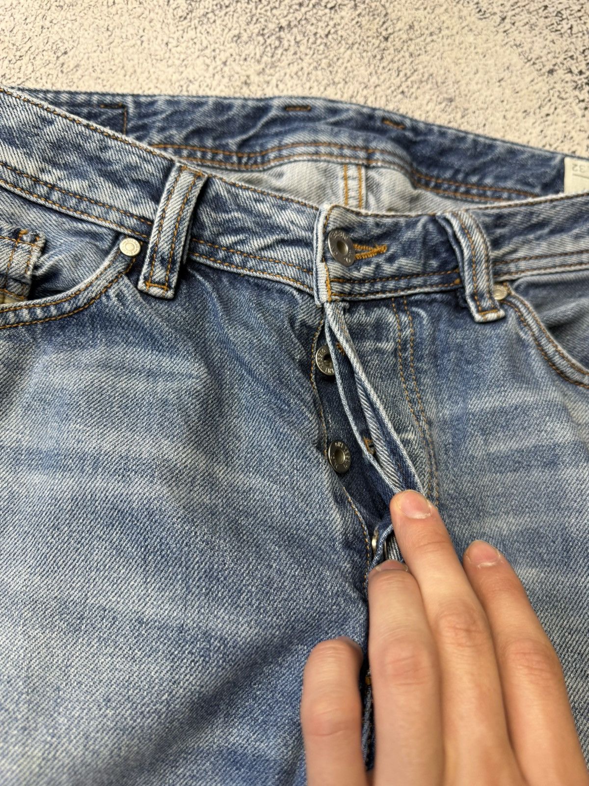Diesel Men's Vintage Diesel Industry Distressed Faded Jeans Size 32 Size US 32 / EU 48 - 17 Thumbnail