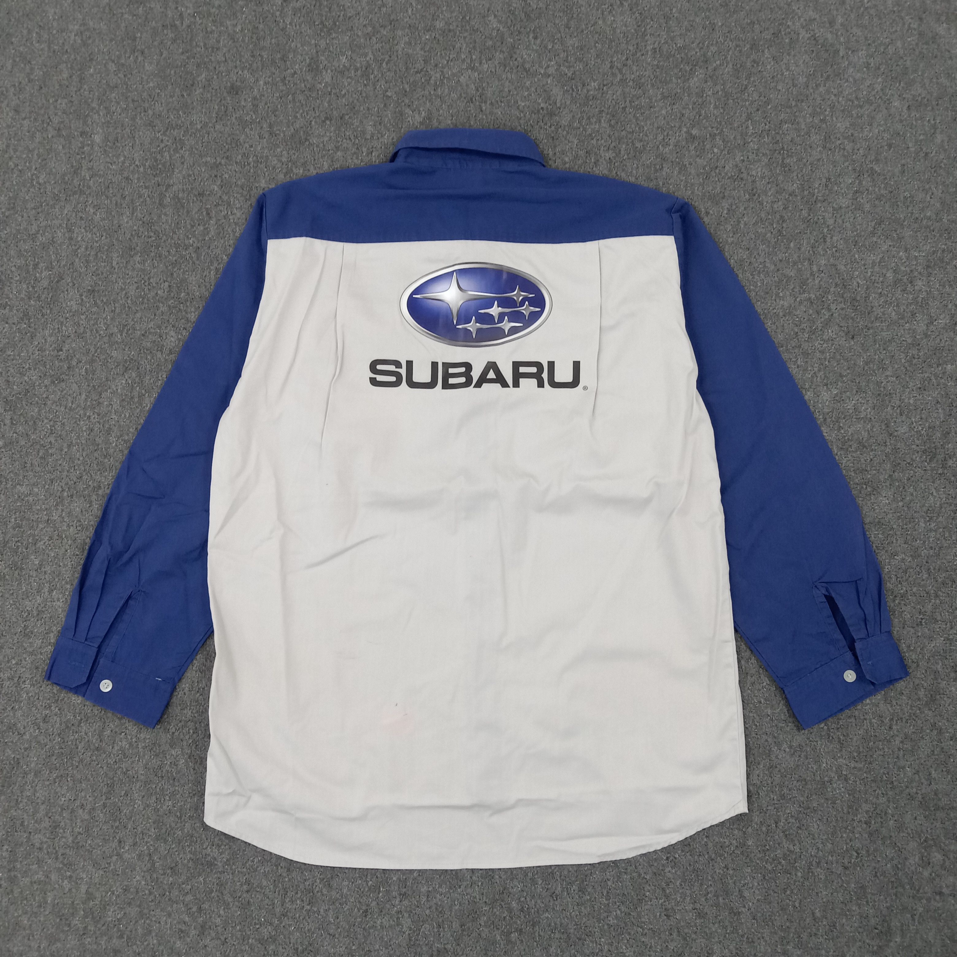 Vintage SUBARU Japanese Racing Team Shirt Jacket Size US L / EU 52-54 / 3 - 1 Thumbnail