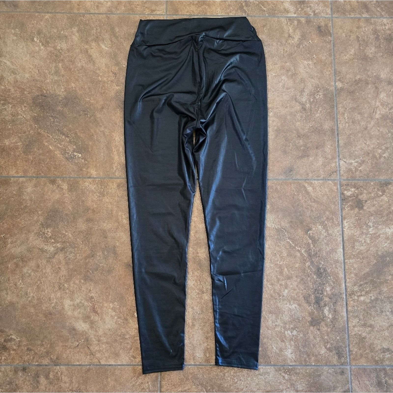 Boohoo Black | BOOHOO | High Waist Wet Legging Size 30" / US 8 / IT 44 - 2 Thumbnail