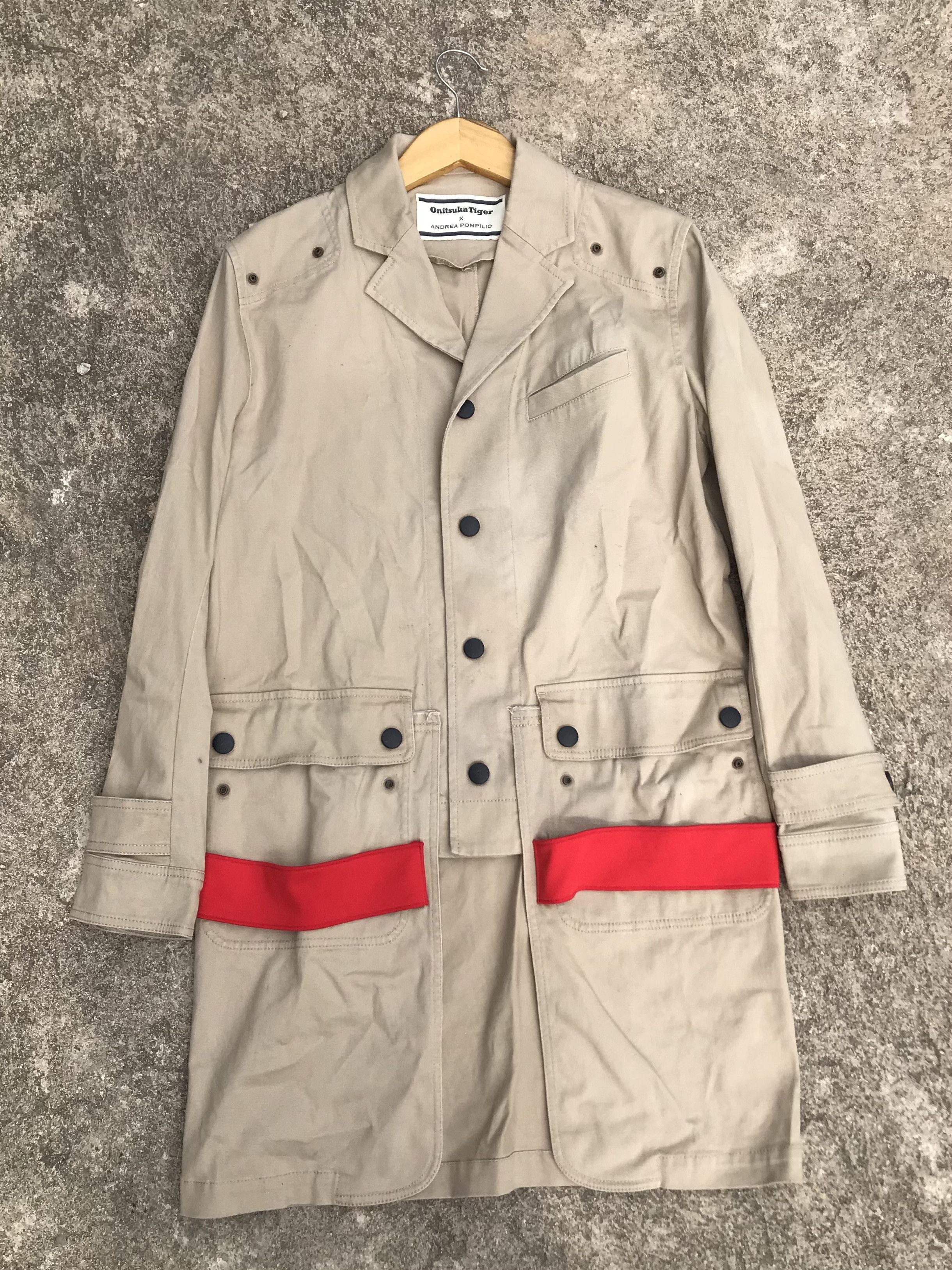 Andrea Pompilio × Japanese Brand × Onitsuka Tiger Onitsuka Tiger x Andrea Pompilio Utility Coat Red Accents Size M / US 6-8 / IT 42-44 - 2 Thumbnail