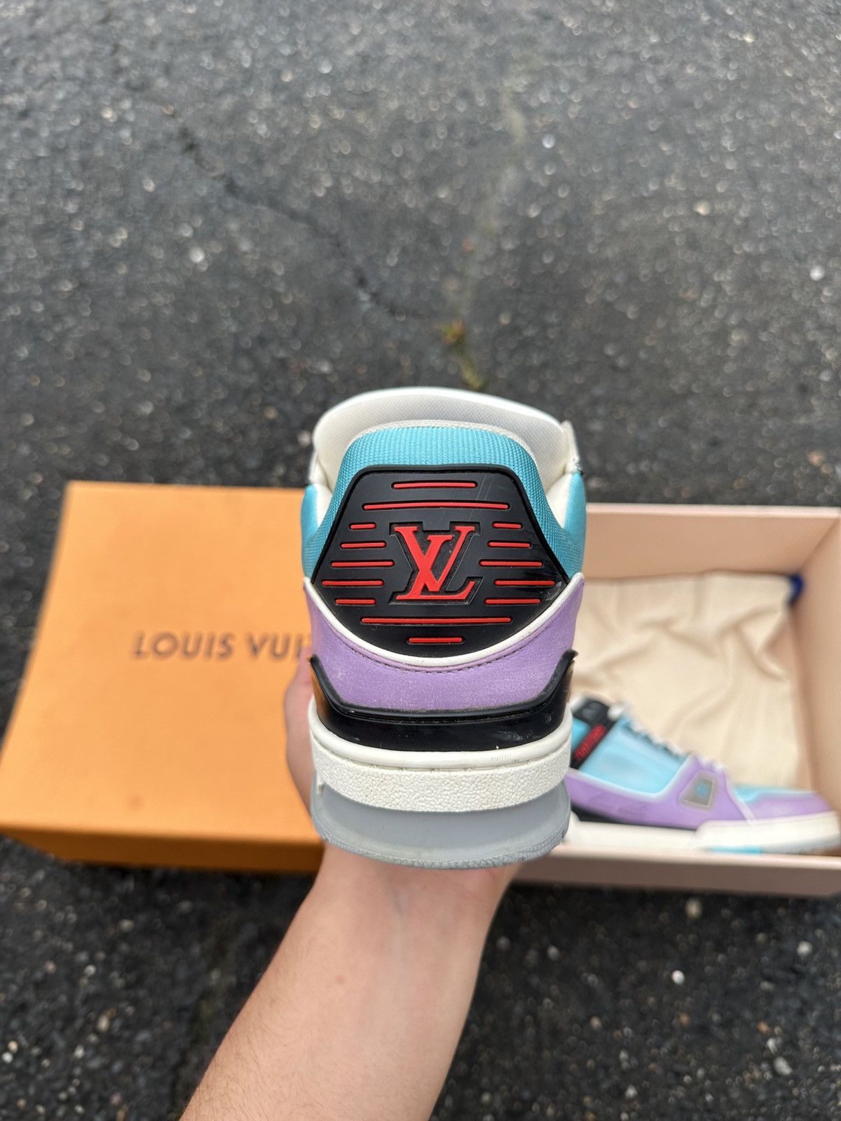 Louis Vuitton Louis Vuttion Trainer Purple/Blue Size US 8 / EU 41 - 10 Thumbnail