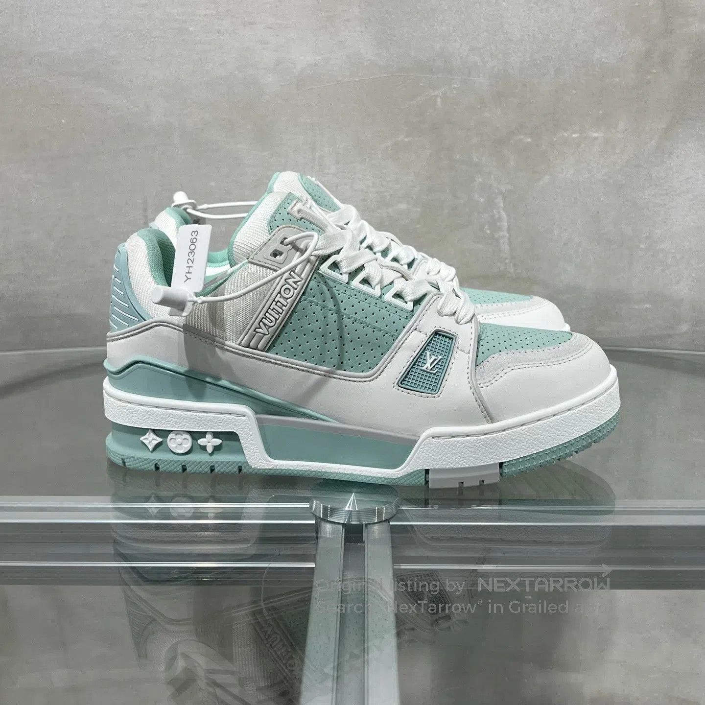 Louis Vuitton Louis Vuitton Trainer shoes Macaron Color Scheme Mint Gre Size US 4.5 / IT 34.5 - 4 Thumbnail