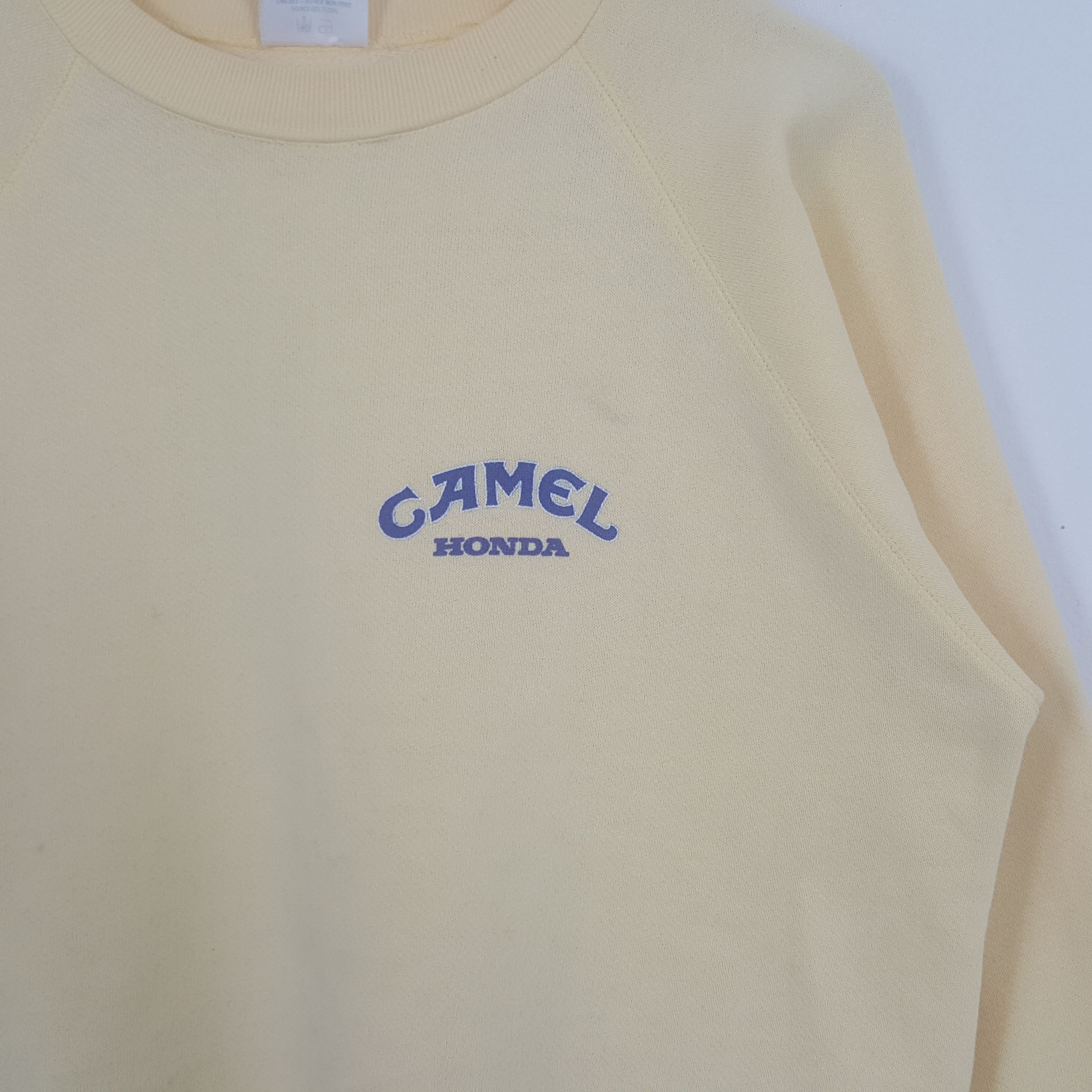Camel Vintage 90's Camel Honda Japanese Racing Team Sweatshirt Size US M / EU 48-50 / 2 - 2 Thumbnail