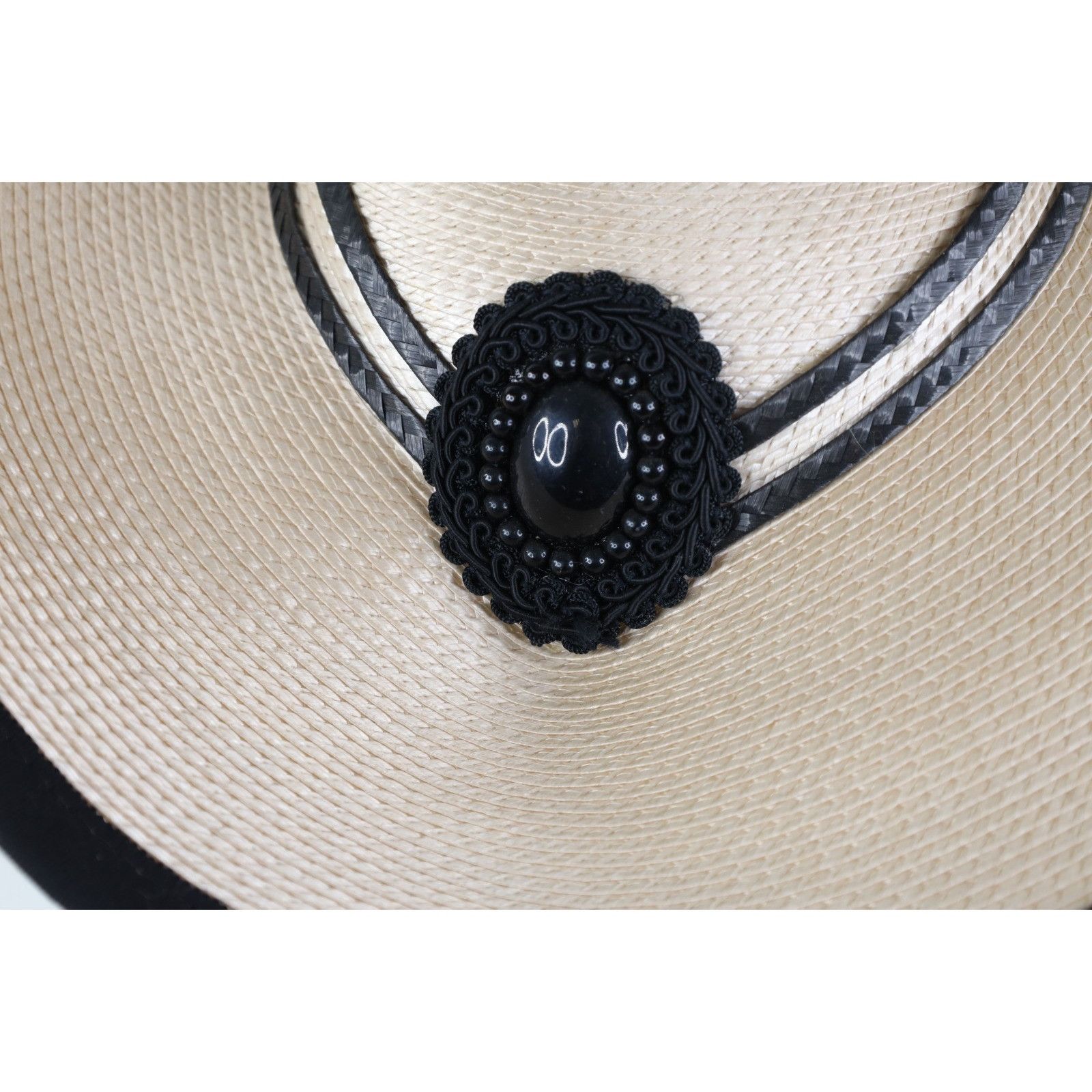 Vintage Vintage 80s 90s Wide Brim Brooch Kentucky Derby Church Hat Size ONE SIZE - 3 Thumbnail