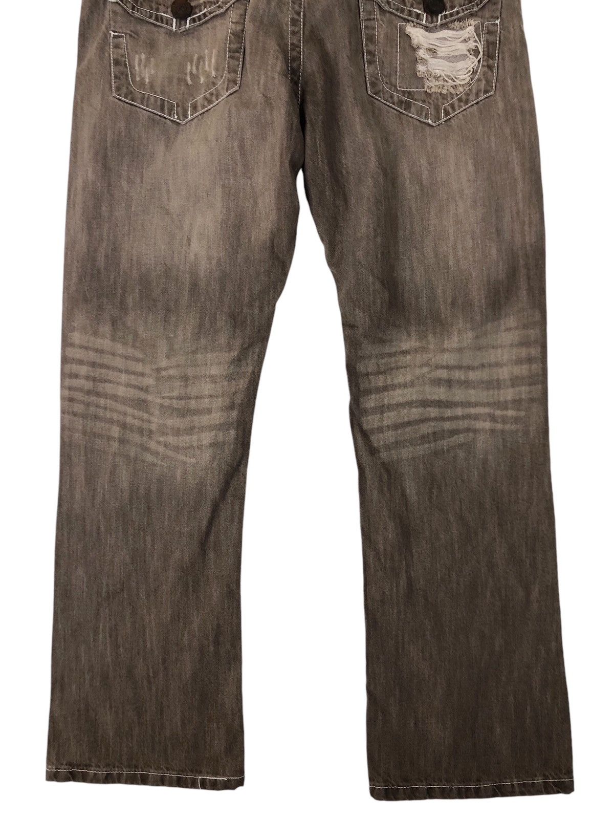 Japanese Brand Japan Brand XFactor Distress Denim Jeans Size US 34 / EU 50 - 12 Thumbnail
