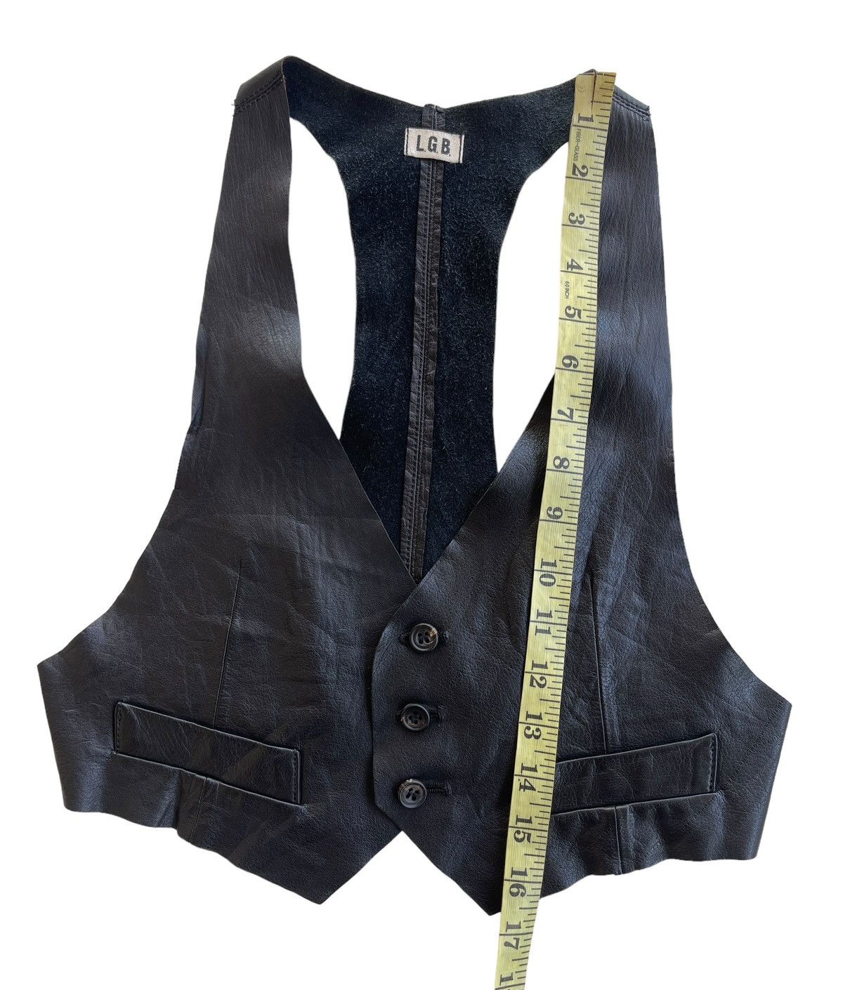Le Grande Bleu (L.G.B.) L.G.B Rockabilly Maniac Cowhide Leather Vest Size XS / US 0-2 / IT 36-38 - 4 Thumbnail