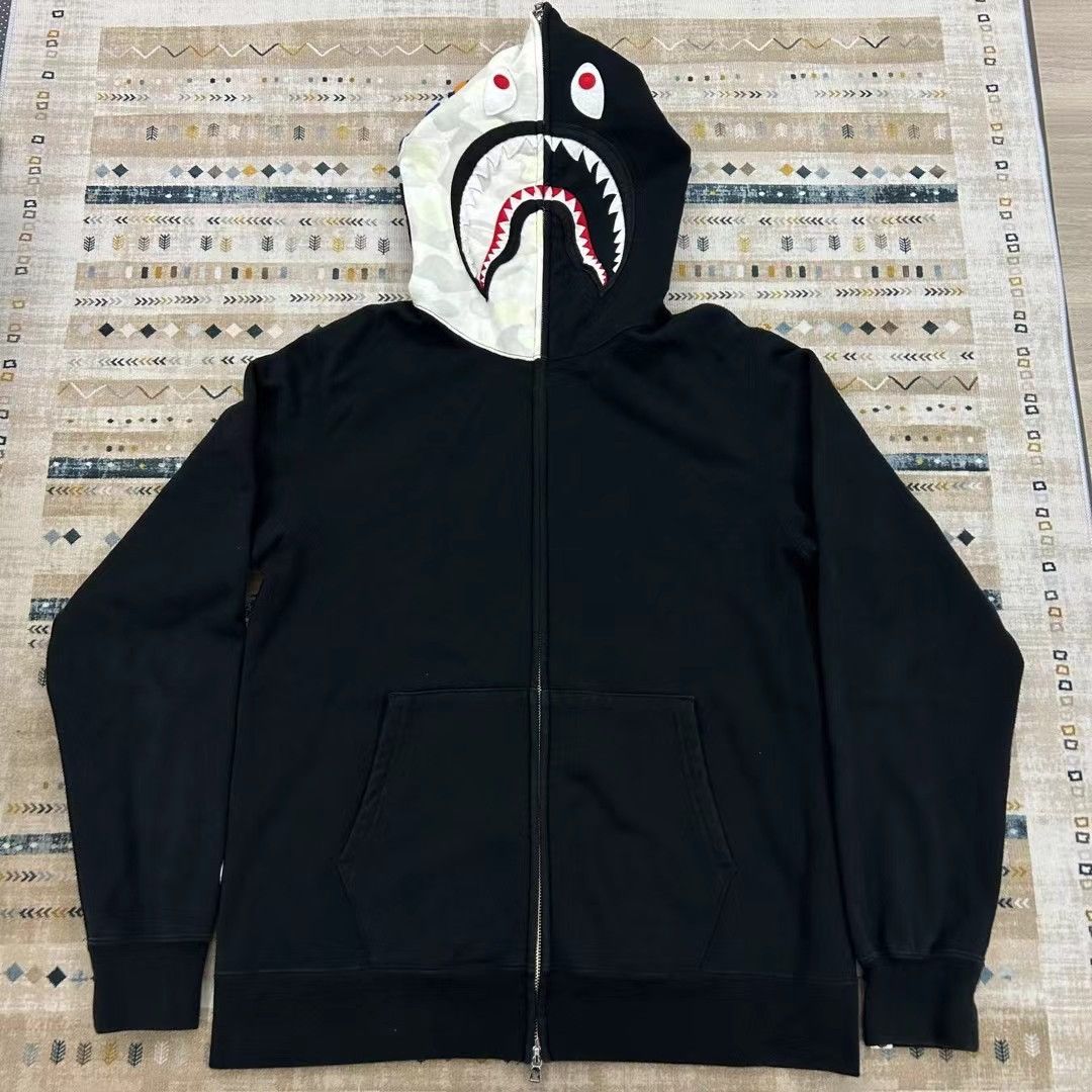 Bape SPACE CAMO SHARK FULL ZIP HOODIE Grailed