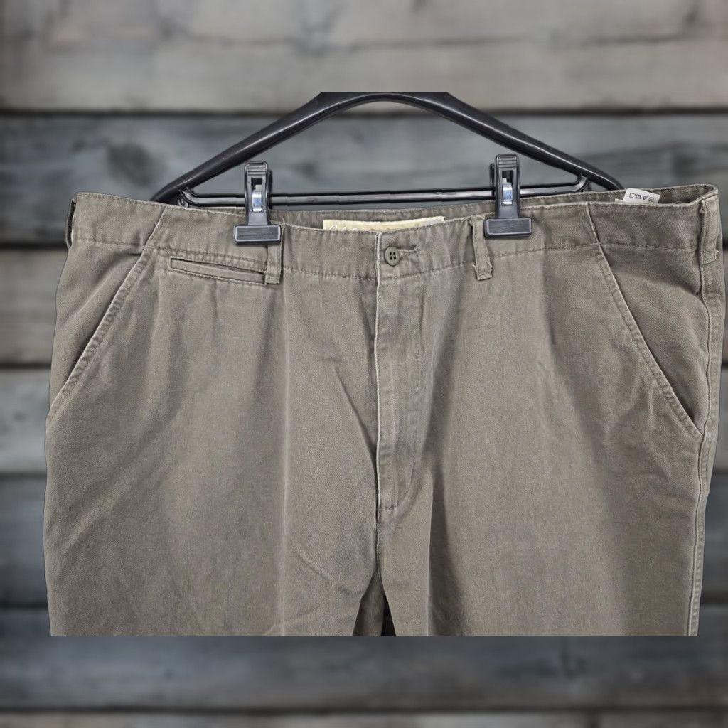 Vintage Cabela's Men's Casual Pants Aged Khaki 44/30 Casual Pants Beige Cotton Flat Front 5-Pocket Regular Mens Size US 44 / EU 60 - 1 Thumbnail