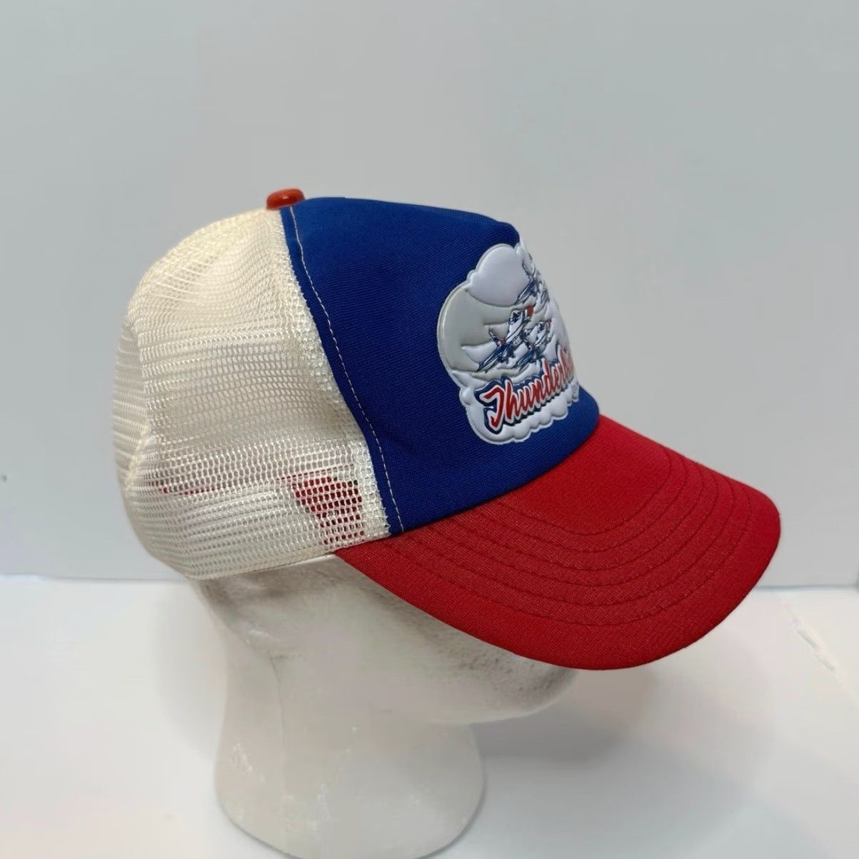 Vintage VINTAGE 80s Thunderbirds Fight Jets Snapback Trucker Hat Adjustable Size ONE SIZE - 4 Thumbnail