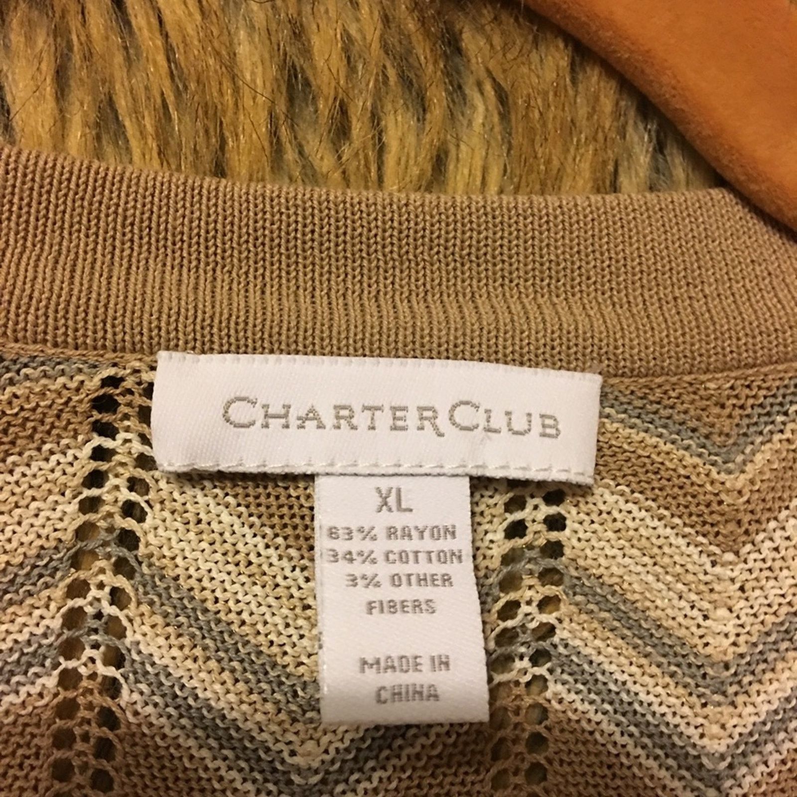 Other Charter Club metallic chevron print cardigan Size XL / US 12-14 / IT 48-50 - 7 Thumbnail