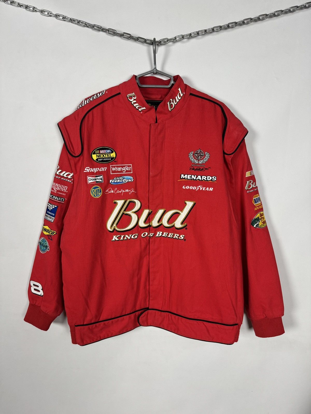 Vintage Chase Dale Earnhardt Jr Budweiser NASCAR Jacket XL