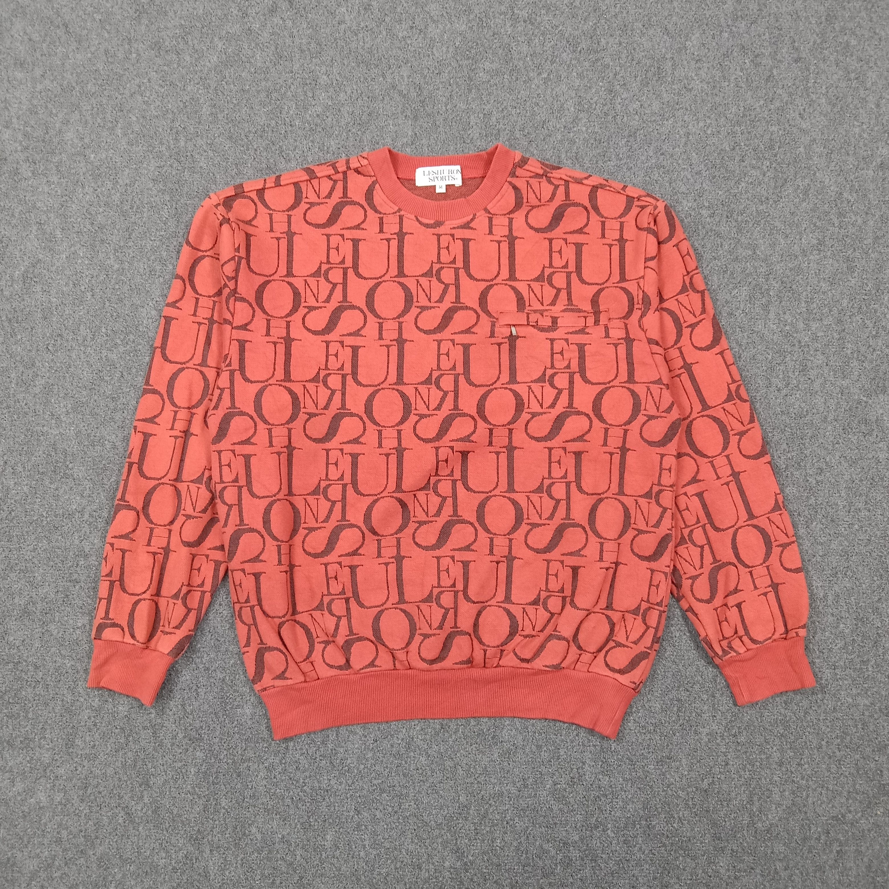 Vintage LESHURON Sports Full Print Sweatshirt C269N6 Size US M / EU 48-50 / 2 - 1 Thumbnail