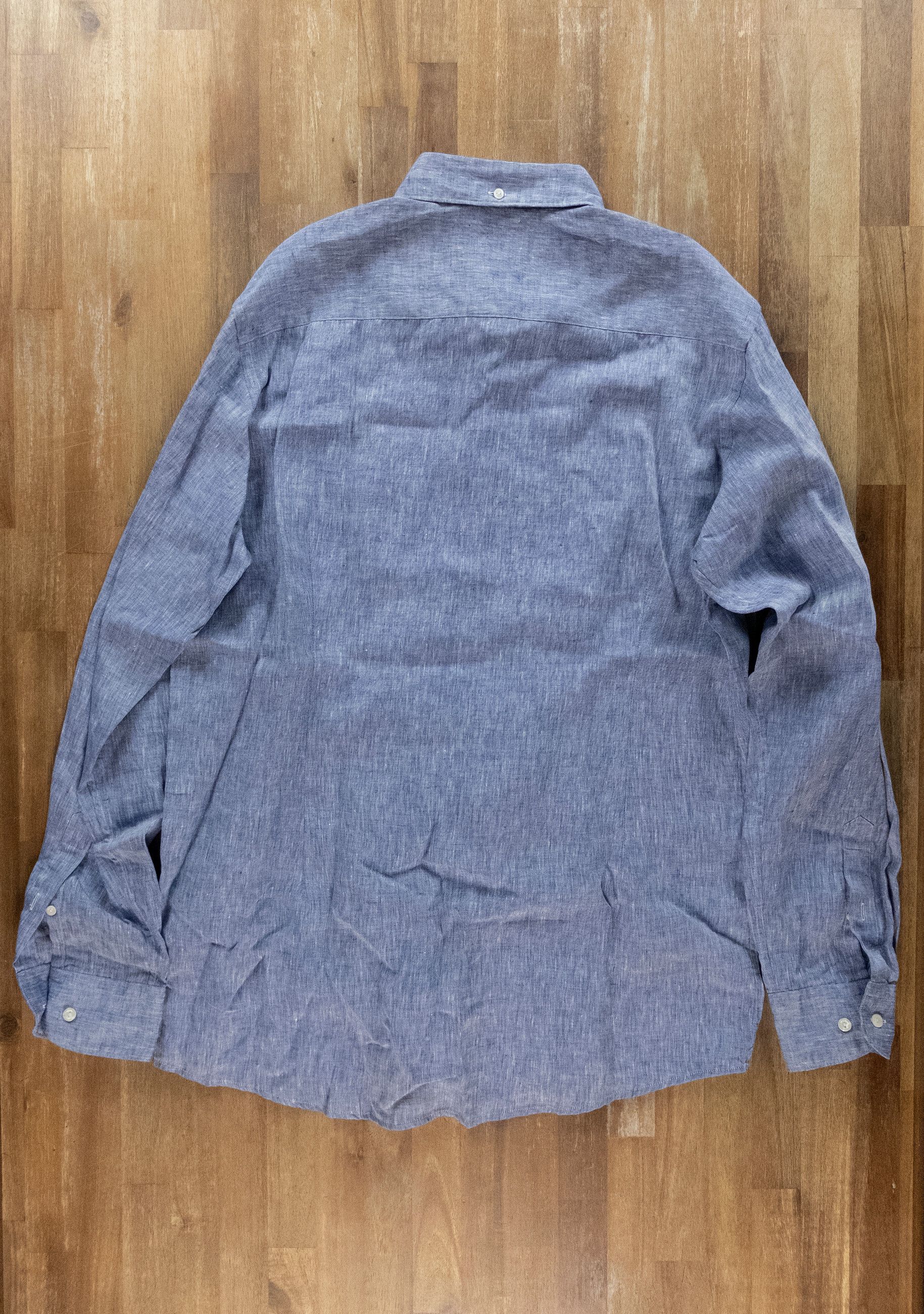 Eton ETON of Sweden contemporary fit blue linen shirt 44 XL Size US XL / EU 56 / 4 - 11 Thumbnail