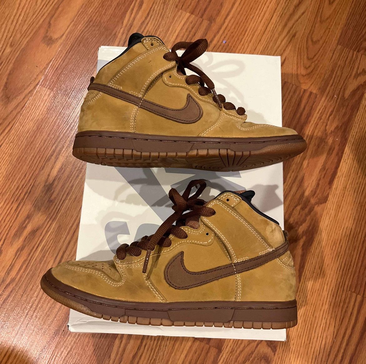 image of Nike Sb Dunk High Wheat Size 4.5 Shoes, Women's