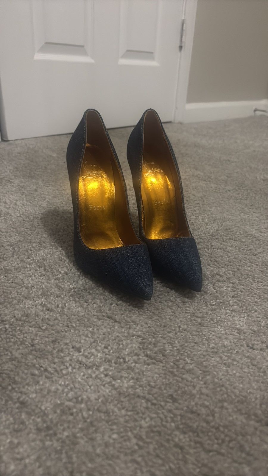 Christian Louboutin Christian Louboutin Denim Heel Size US 7.5 / IT 37.5 - 3 Thumbnail