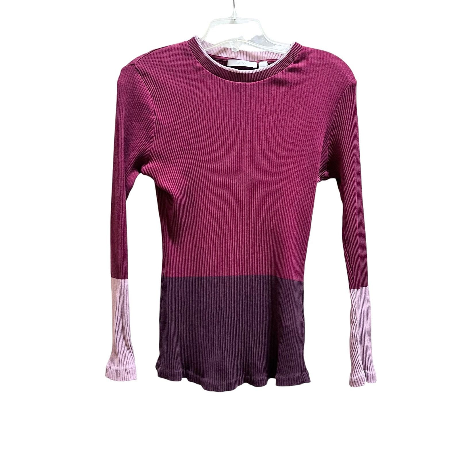 Hugo Boss BOSS Hugo Boss Emalee Grenadine Burgundy Color Block Sweater Size XL / US 12-14 / IT 48-50 - 2 Thumbnail
