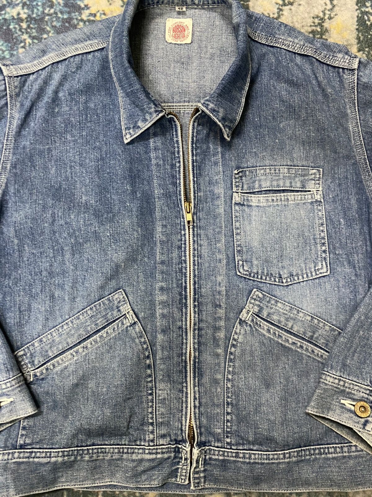 Japanese Brand Vintage Bobson Lot 34233 Denim Jacket Size US M / EU 48-50 / 2 - 3 Thumbnail