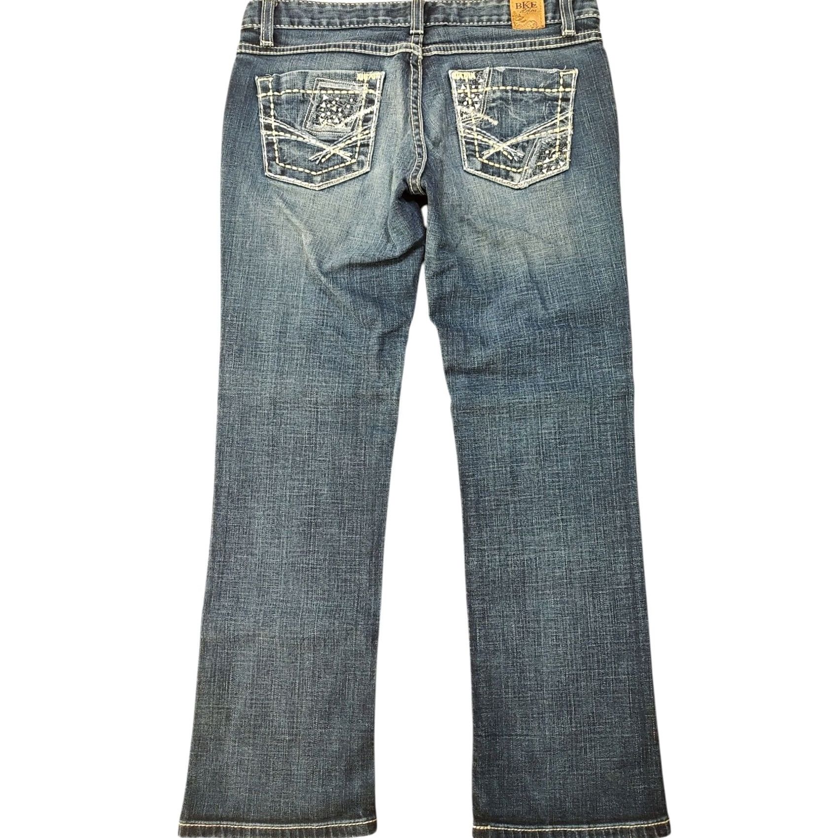 Vintage Buckle BKE Sabrina Low Rise Bootcut Jeans Women 27 Blue Denim Slim 5-Pocket Logo Embroidered Zipper Pocket Machine Washable Regular XS? Size 27" / US 4 / IT 40 - 2 Thumbnail