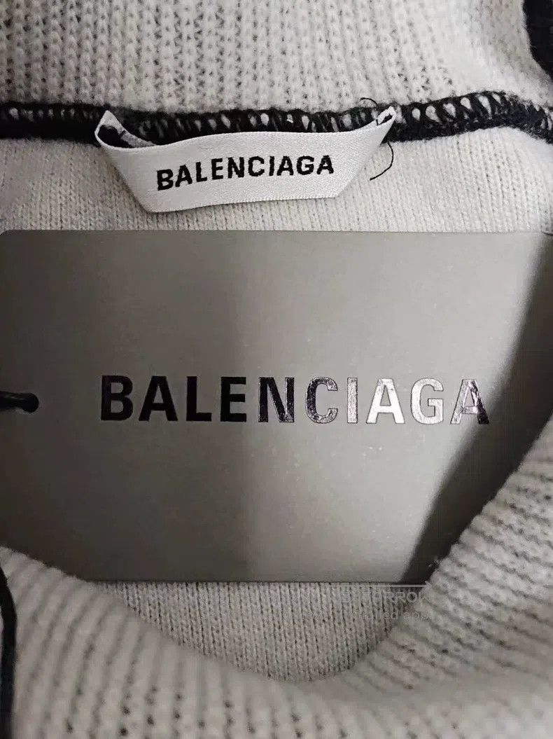 Balenciaga Balenciaga Black and White Patchwork Knit Soccer Jersey Size US M / EU 48-50 / 2 - 5 Thumbnail