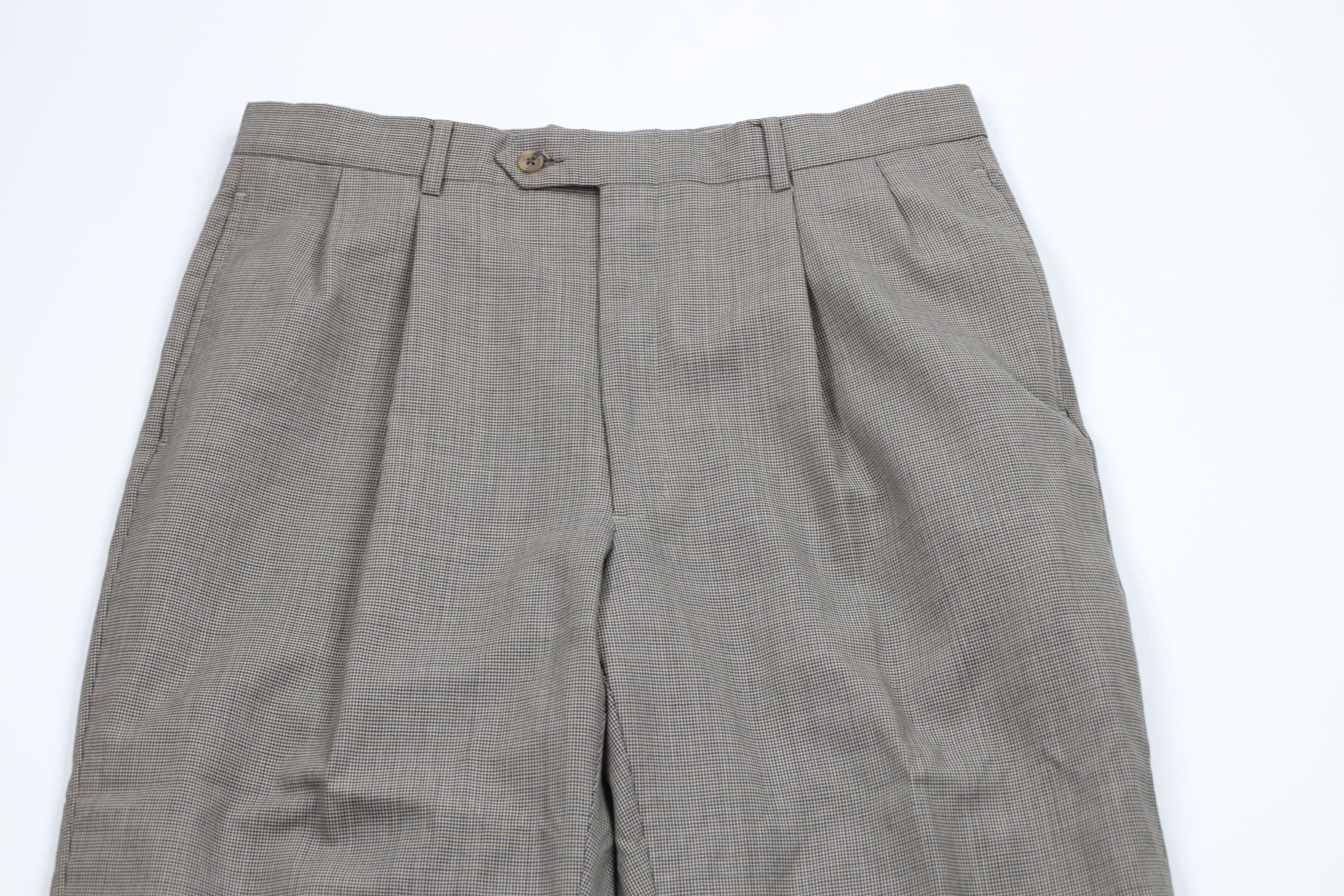 Tommy Hilfiger × Vintage Vintage 90s Tommy Hilfiger Cuffed Houndstooth Chino Pants Size US 34 / EU 50 - 2 Thumbnail