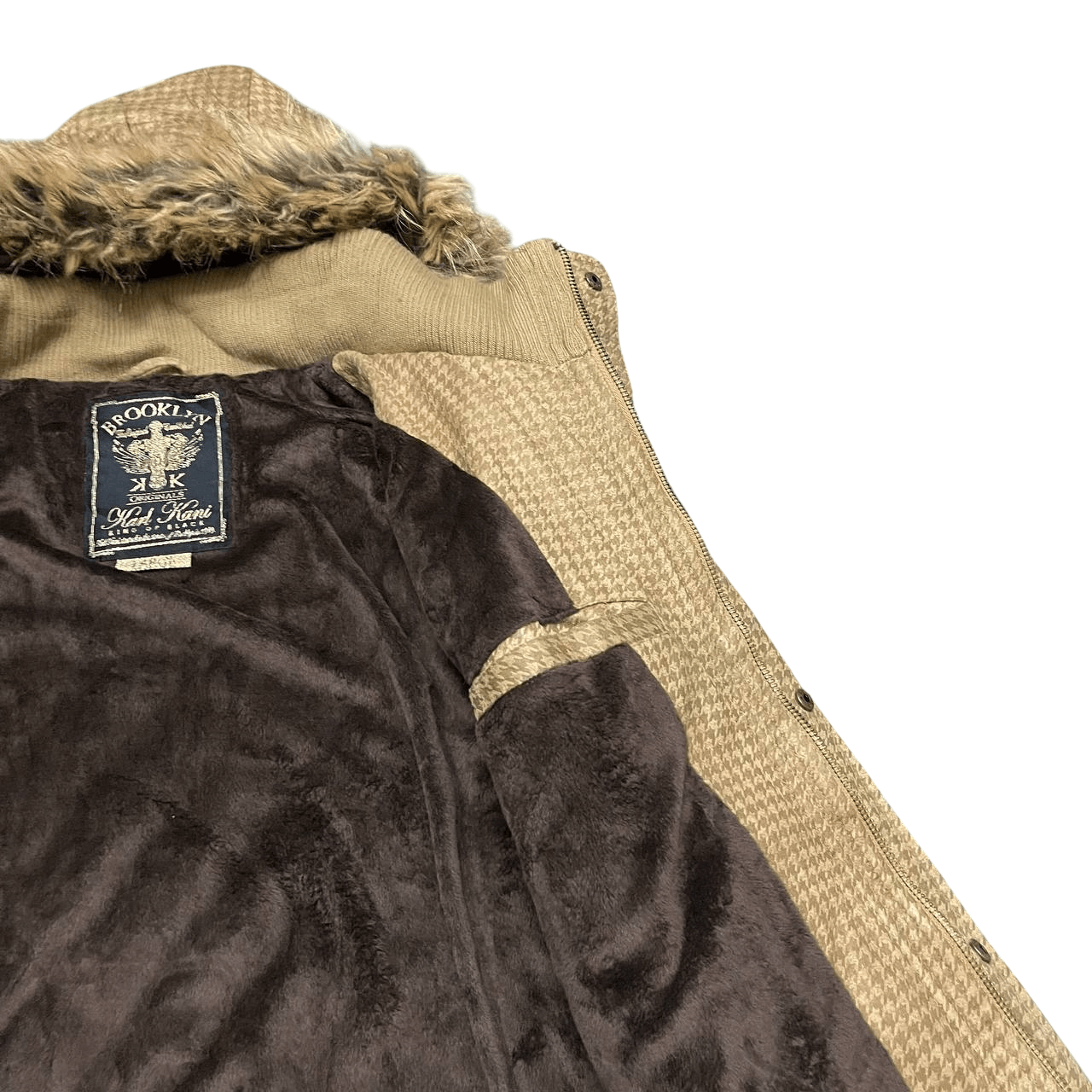 Karl Kani Vintage Karl Kani Brooklyn Quilted Puffer Fur Jacket Size US L / EU 52-54 / 3 - 10 Thumbnail
