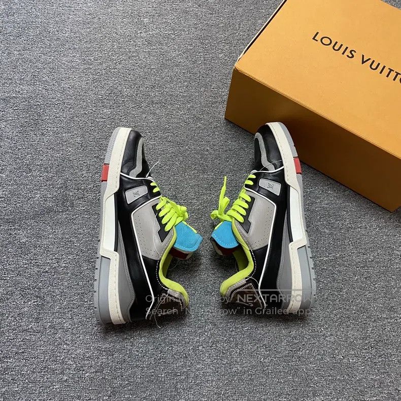 Louis Vuitton Louis Vuitton Trainer Show Black CementTrainer show black Size US 10 / EU 43 - 4 Thumbnail