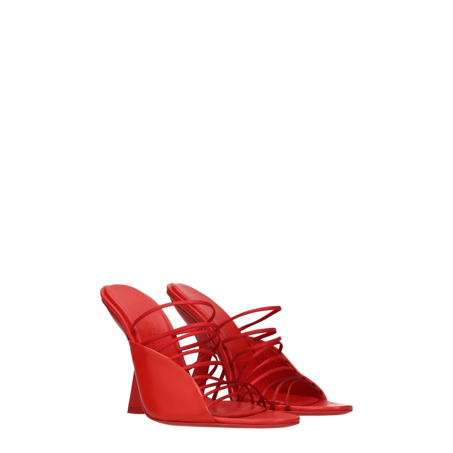 Salvatore Ferragamo ob1o1e1224 Leather Sandals in Red Size US 6 / IT 36 - 2 Thumbnail