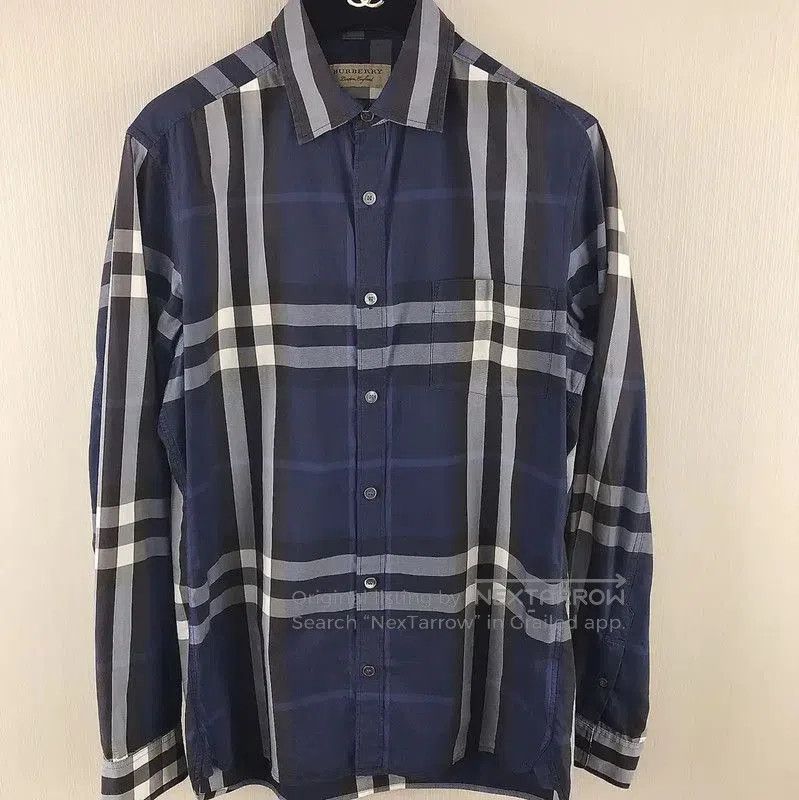 Burberry Burberry Men's Cotton Check Shirt in Dark Blue. Size US S / EU 44-46 / 1 - 1 Thumbnail
