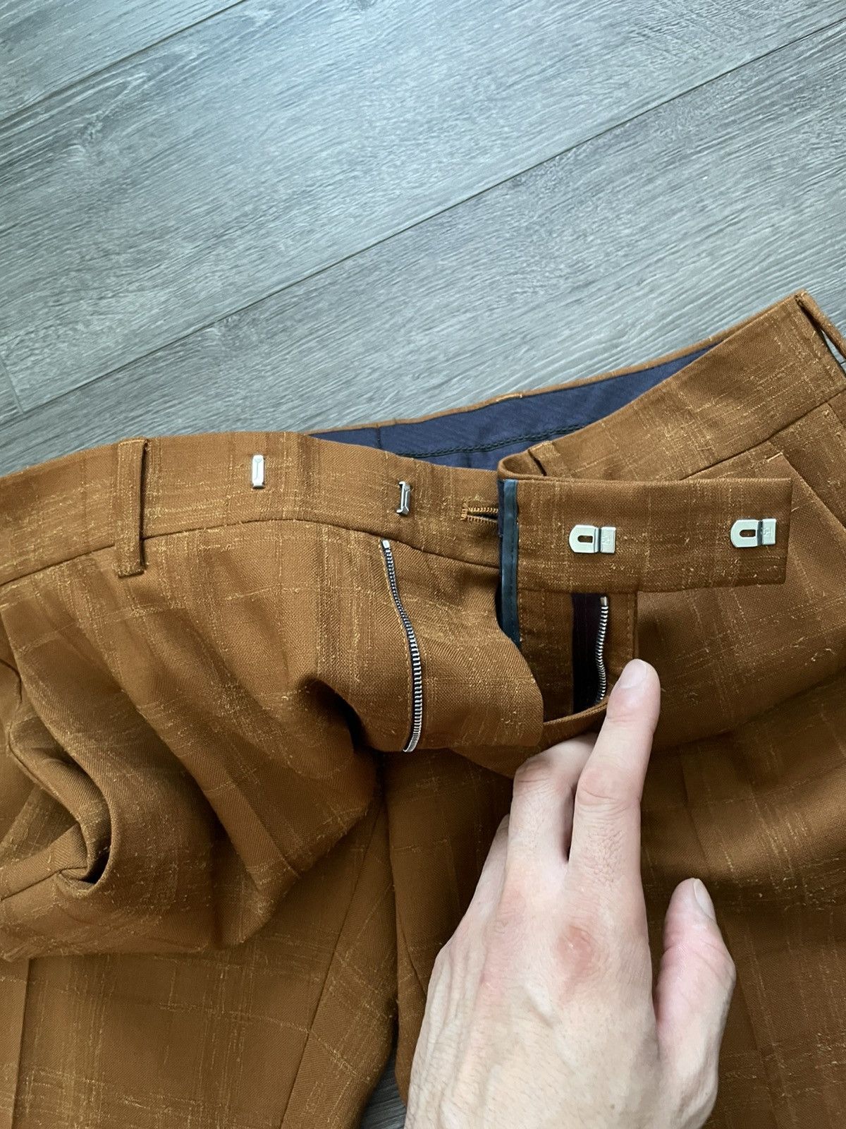 Paul Smith Orange/Rust Wool Check Trouser Size US 32 / EU 48 - 6 Thumbnail