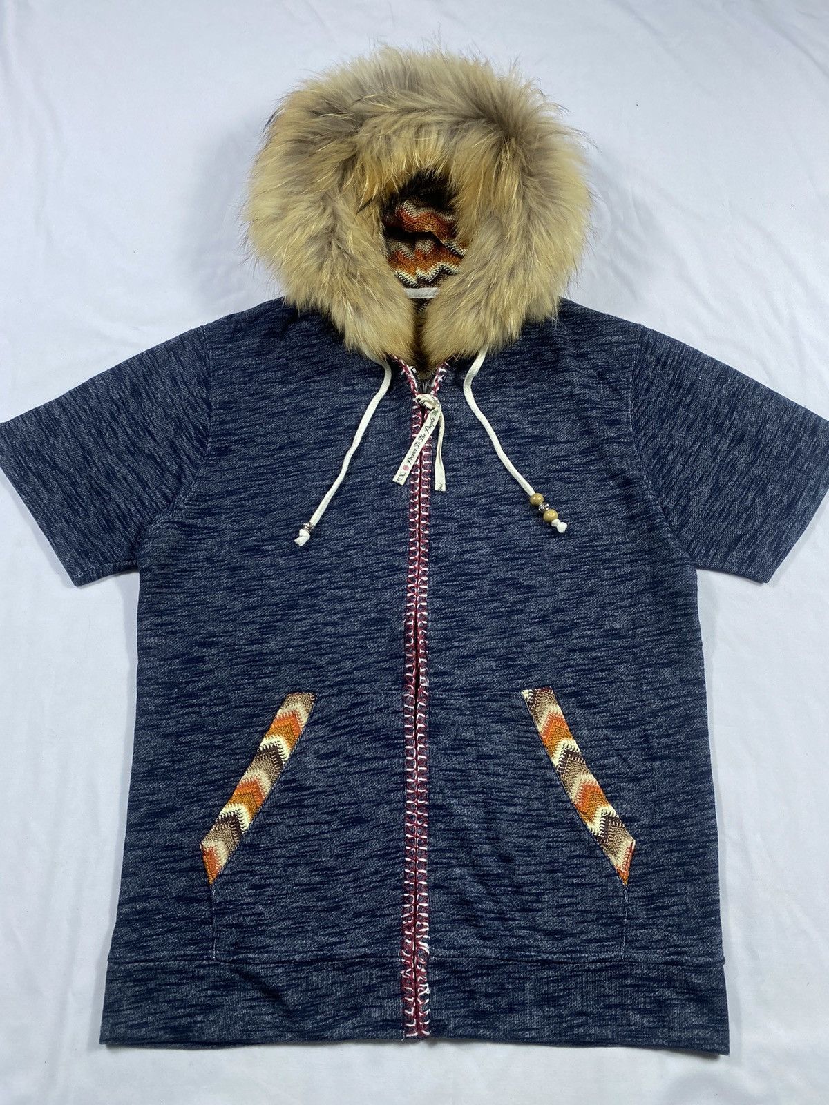 14th Addiction Japanese Power To The People zip fur hoodie short sleeve Size US M / EU 48-50 / 2 - 4 Thumbnail