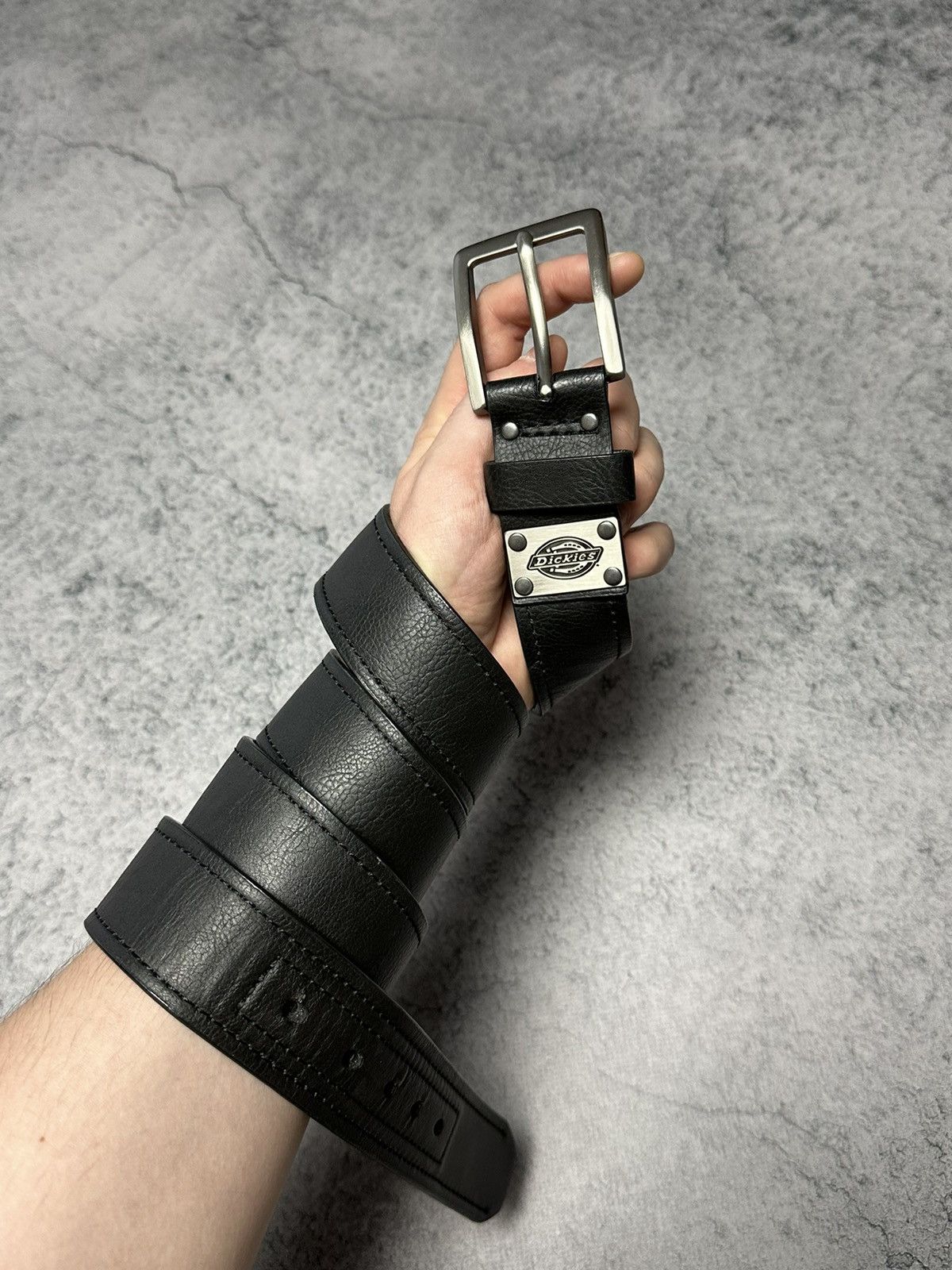 Dickies Dickies Black Leather Belt Size ONE SIZE - 1 Thumbnail