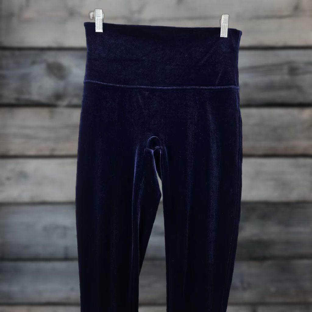 Spanx Spanx Womens Velvet Leggings XL High Rise Solid Blue Size 40" / US 18 - 1 Thumbnail