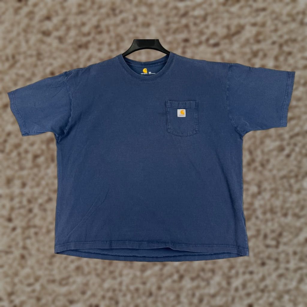 Carhartt Carhartt Shirt Men 2XL Blue Short Sleeve Crew Neck Cotton Workwear Regular Fit Mens Size US XXL / EU 58 / 5 - 1 Thumbnail