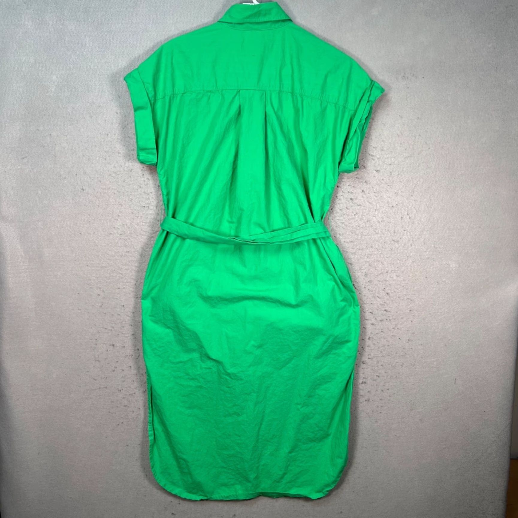 Banana Republic VINTAGE Banana Republic Womens XS Green Button-Down Shirt Dress 100% Cotton Size XS / US 0-2 / IT 36-38 - 2 Thumbnail