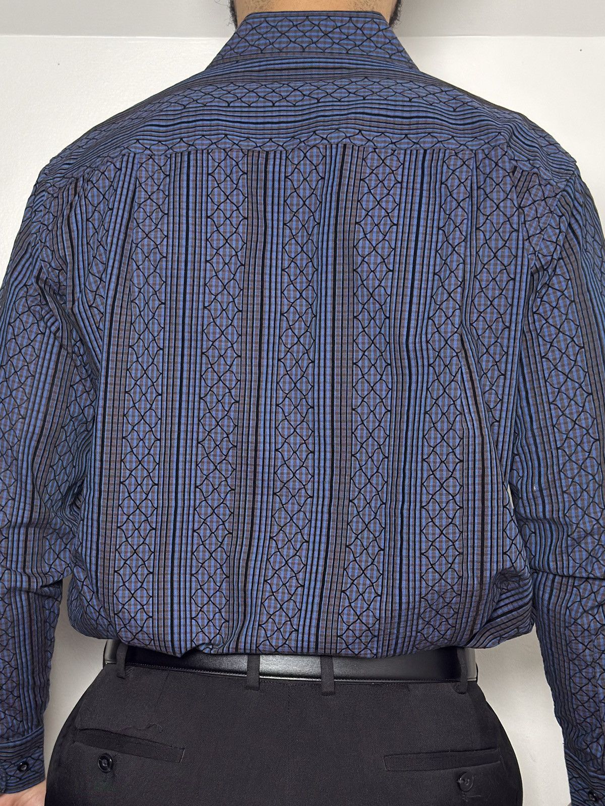 Beverly Hills Polo Club Vintage Blue Patterned Button-Up Shirt Size US S / EU 44-46 / 1 - 4 Thumbnail