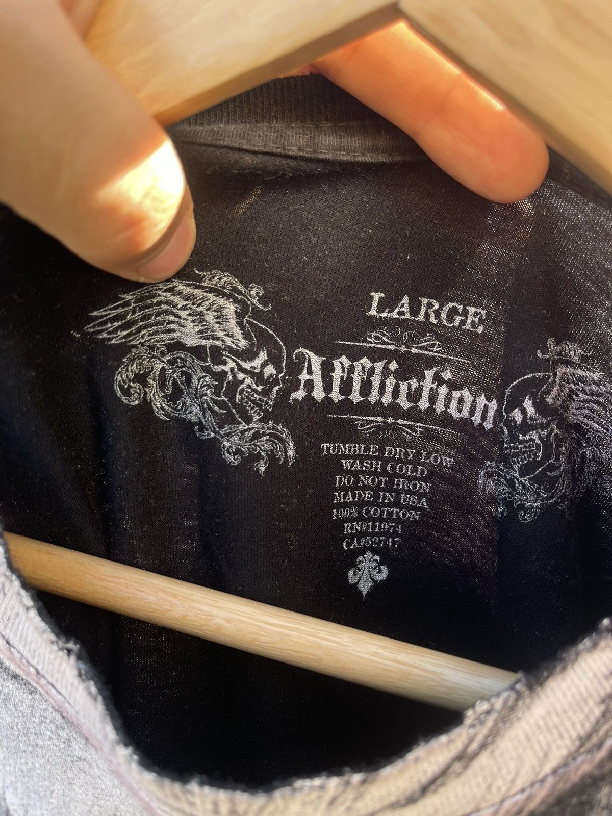 Affliction Affliction Y2K vintage scull tee print dyed t-shirt Size US L / EU 52-54 / 3 - 12 Thumbnail