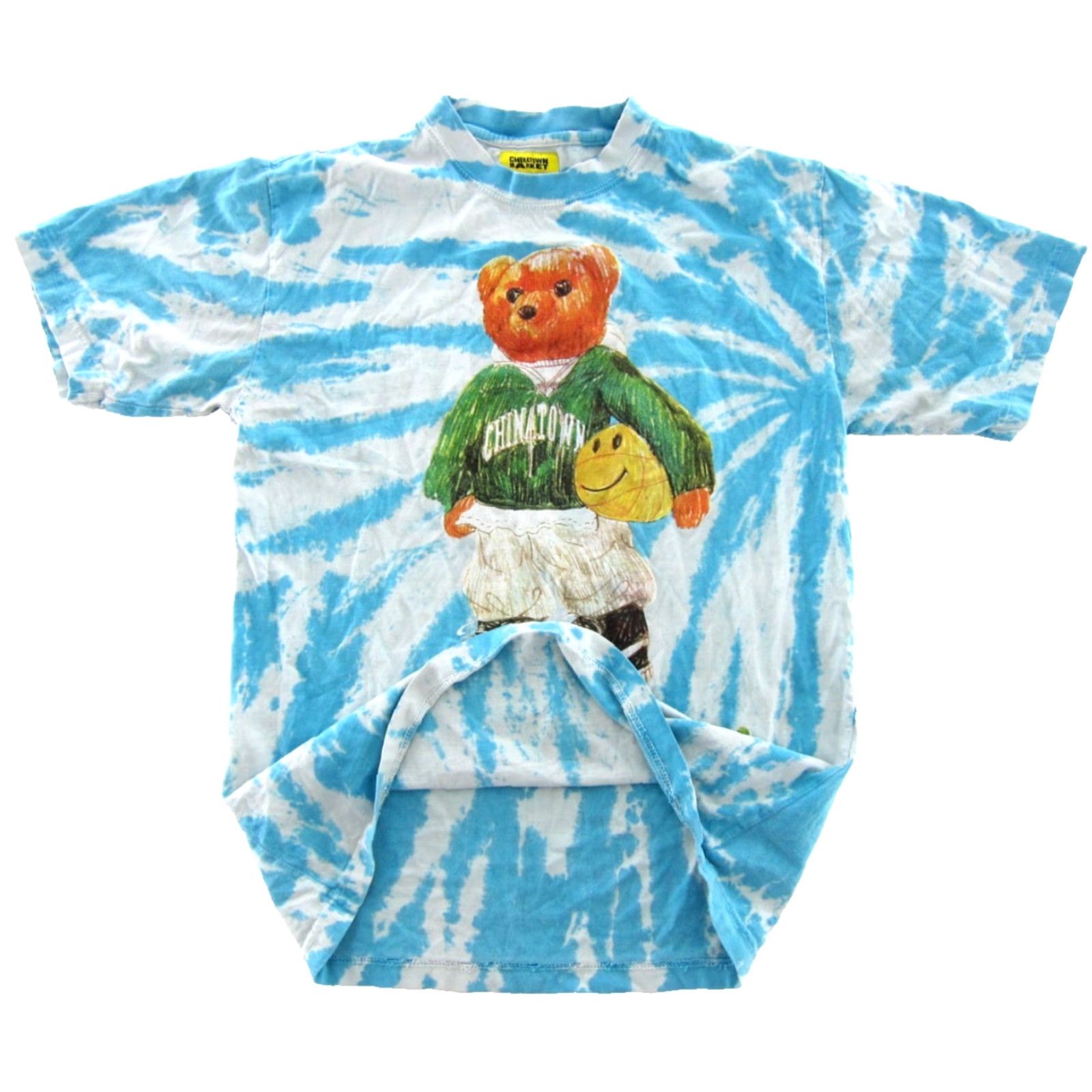 Vintage Chinatown Market Basketball Smiley Face Bear Sneaker Blue Tie Dye Shirt Men M Size US M / EU 48-50 / 2 - 5 Thumbnail