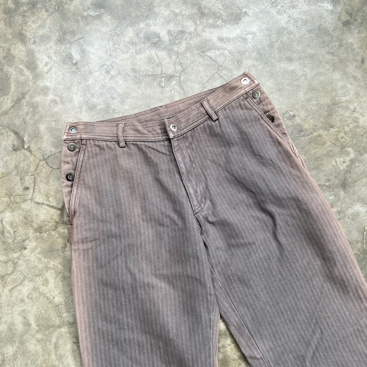 VERRI Verri Washed Snape Panel Pinstripe Regular Fit Pants Size US 34 / EU 50 - 4 Thumbnail
