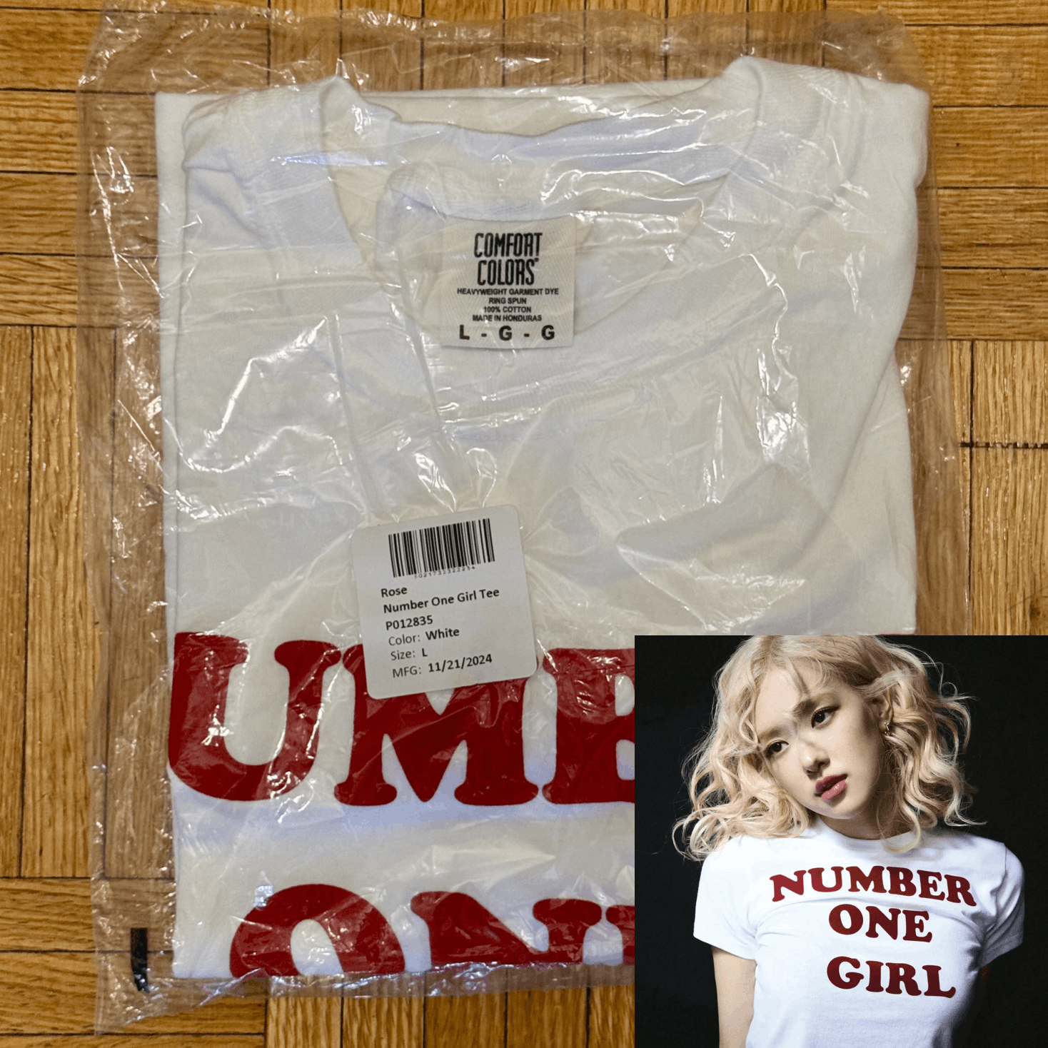 100% Authentic ROSÉ Rosie number one girl Shirt BLACKPINK