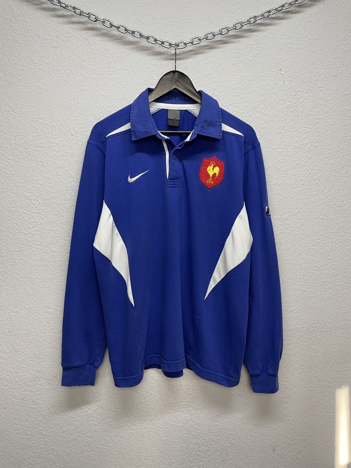 Vintage Vinitage Y2K Nike France 2000s Rugby Polo Sweatshirt Size US M / EU 48-50 / 2 - 5 Thumbnail