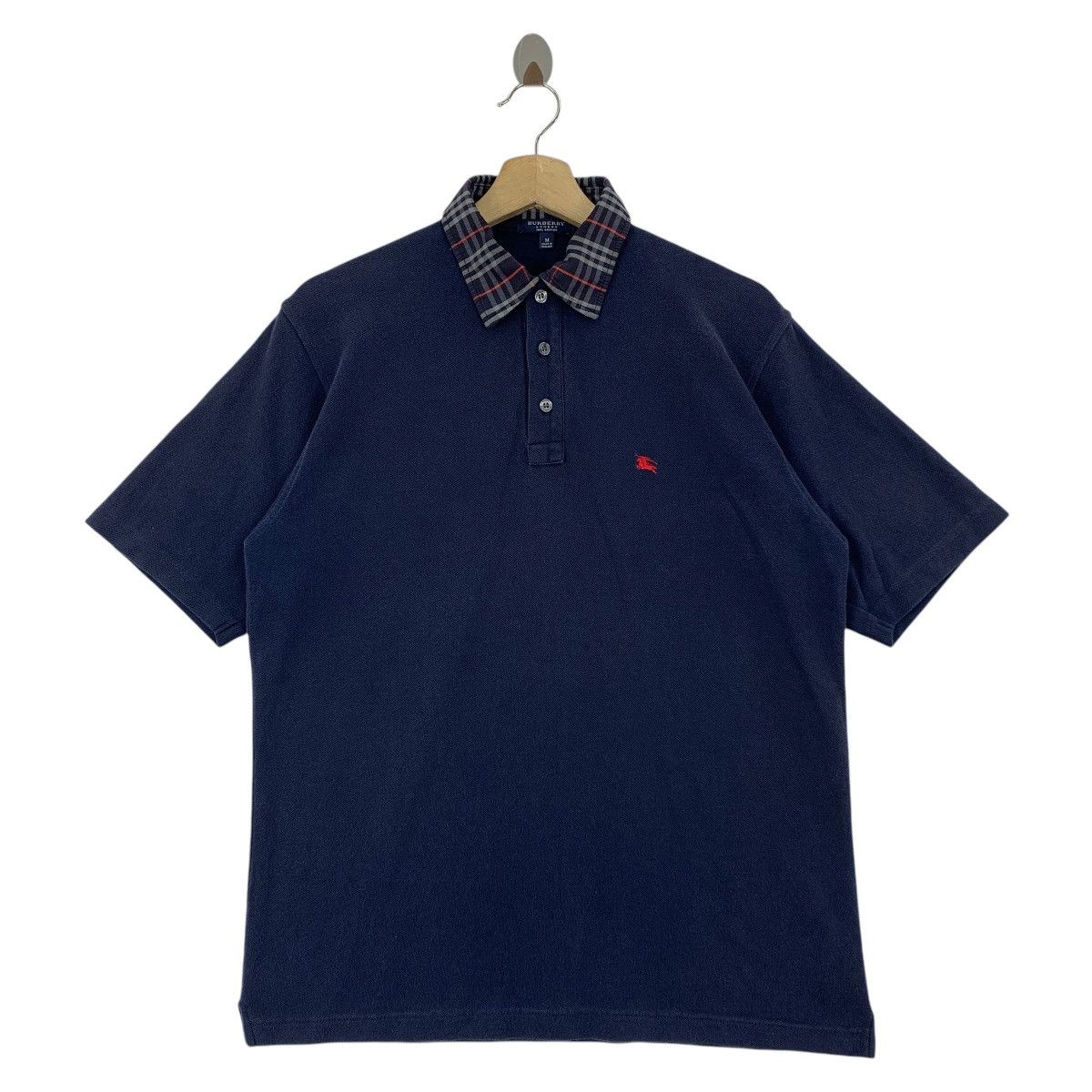 Burberry × Designer BURBERRY London nova check collar design polo tee Size US M / EU 48-50 / 2 - 1 Thumbnail