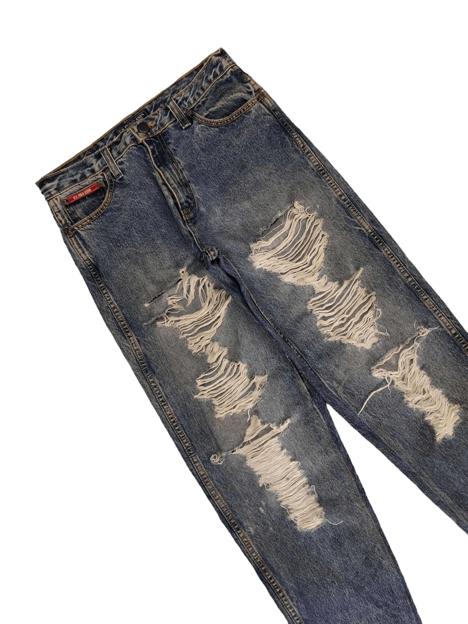 U.S. Polo Assn. Vintage Y2k U.S. Polo Assn. Destroy Distressed Denim Jeans Size US 30 / EU 46 - 6 Thumbnail